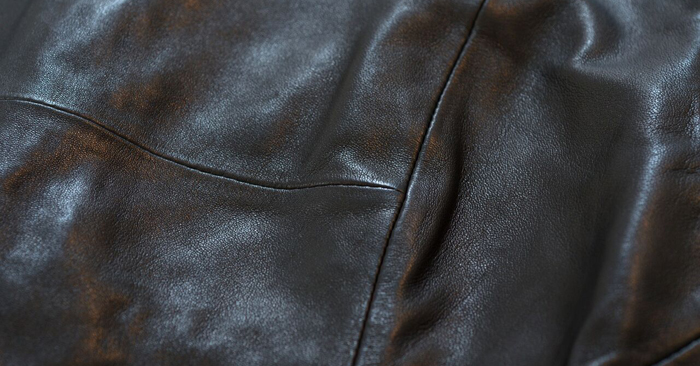 Leather swatch up close