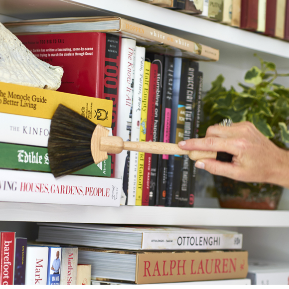 hand dusting shelving