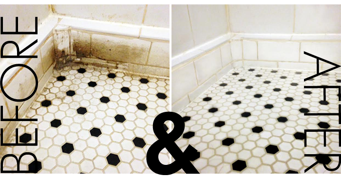 cleaning bathroom floor tiles