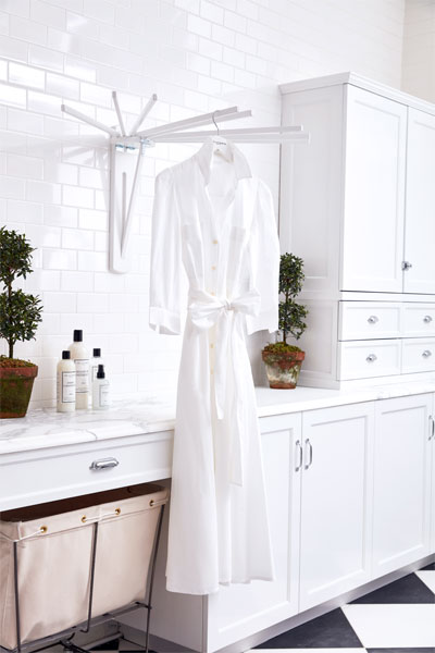 white hanging dress